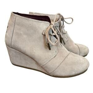 Toms Gold Kala Wedge Heel Bootie
